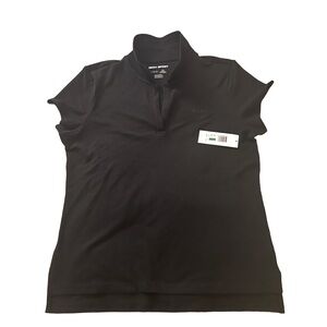 DKNY Women's Black Polo Top